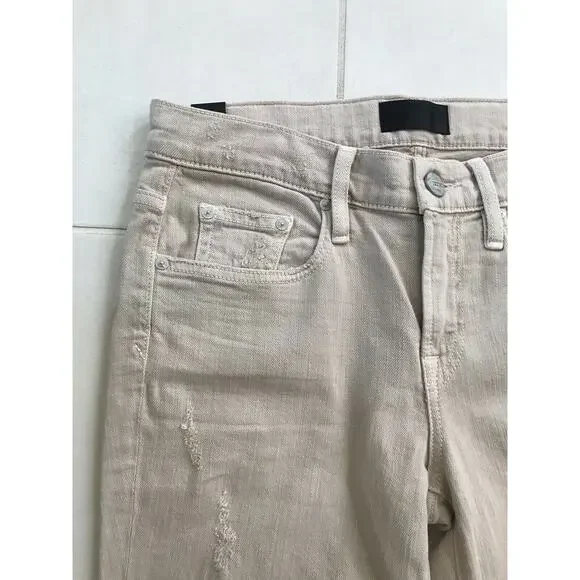 Vince Mason Rolled Relaxed Distressed Denim Jeans - Picture 3 of 10